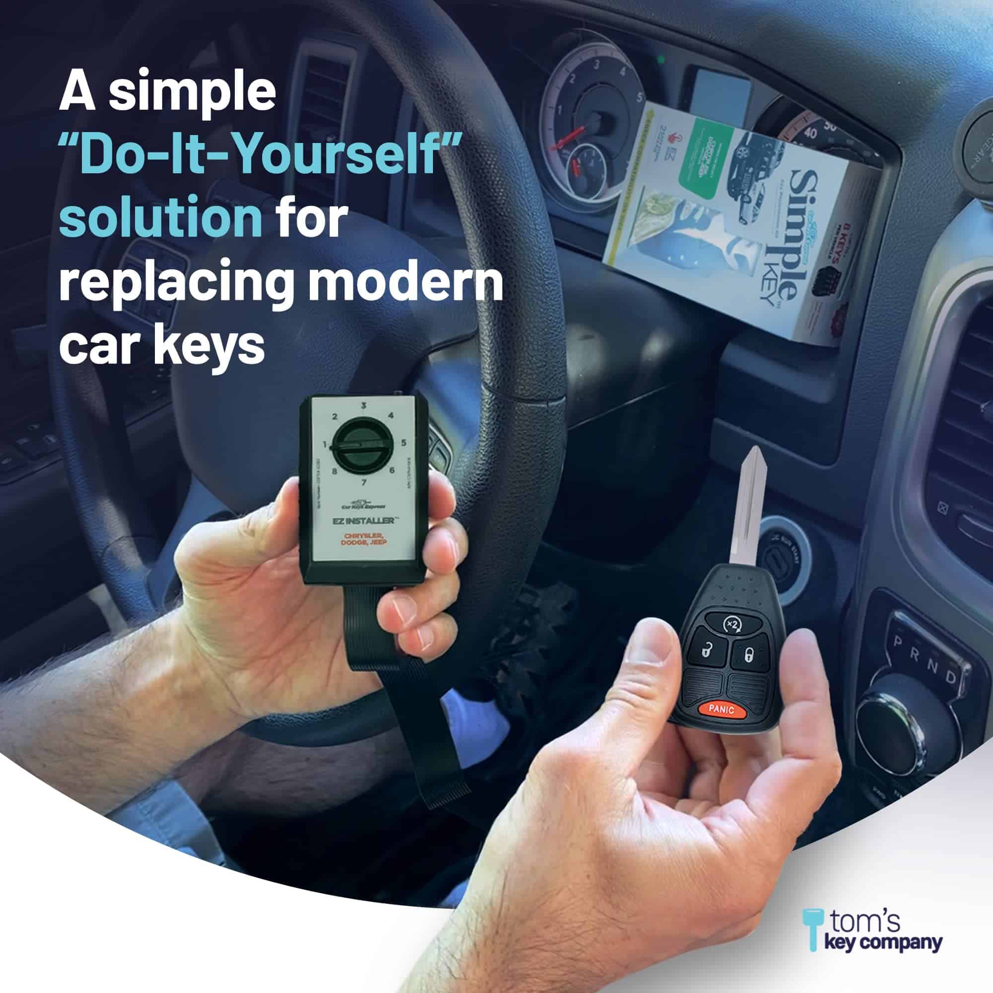 Kit de Llave Simple, Llave de Coche con Fob y EZ Installer, - Imagen 4