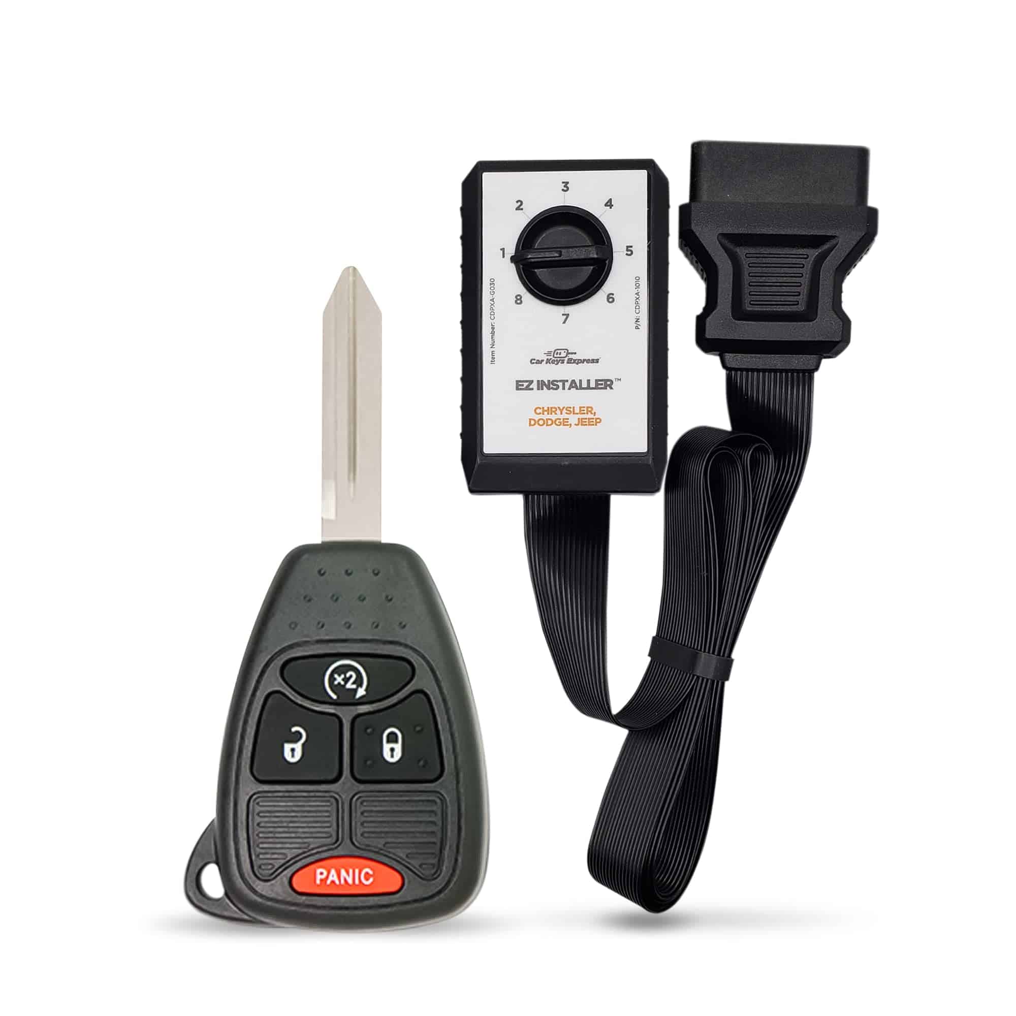 Kit de Llave Simple, Llave de Coche con Fob y EZ Installer,