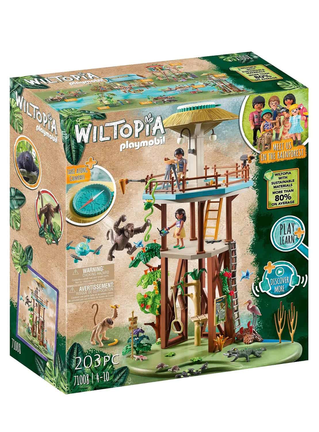 Torre de Investigación Wiltopia de Playmobil con Brújula