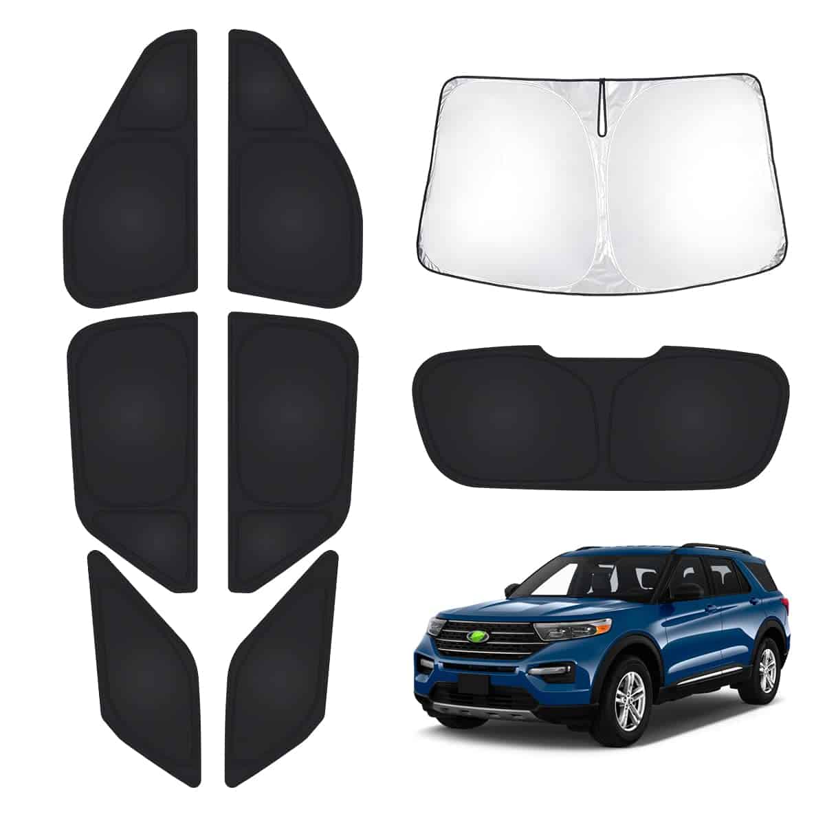 T TGBROS Protector Solar para Ventanas Compatible con Ford