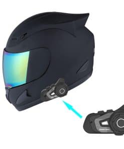 Casco de moto integral 1Storm + Auricular Bluetooth para