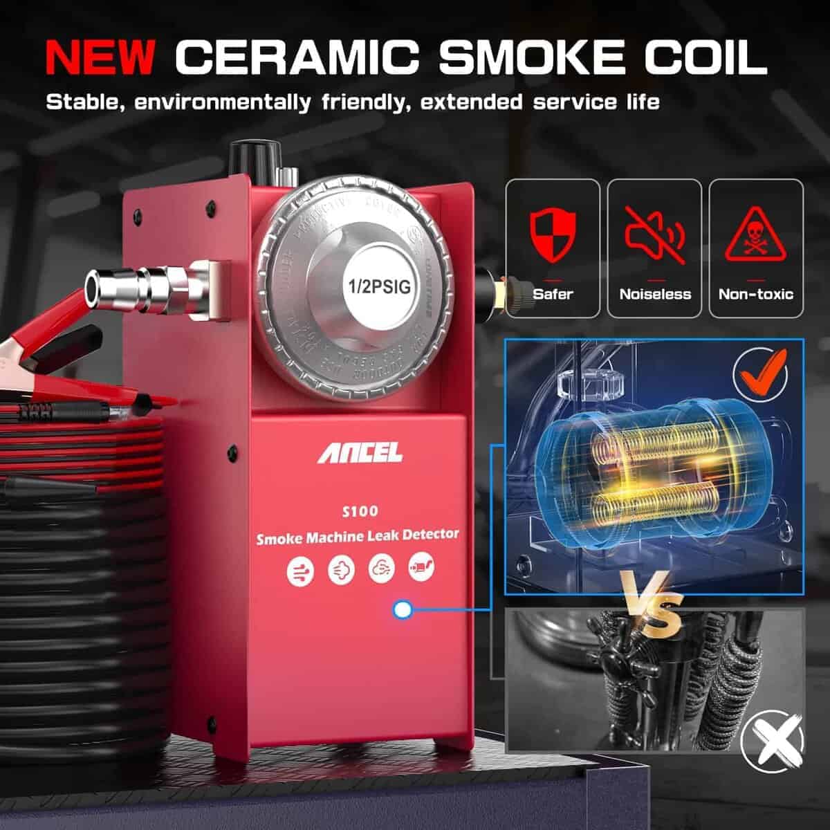 ANCEL S100 Detector de Humo para Automóviles, Detector de - Imagen 4