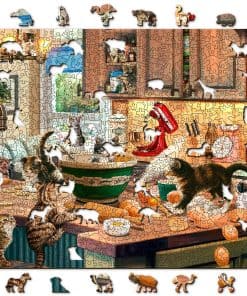 Puzzle de Madera WOODEN.CITY 1000 + 10 Piezas Gatito en