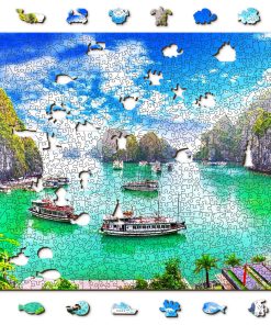 Rompecabezas de Madera de 1000 + 10 Piezas Halong Bay,