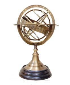 Esfera Armilar del Zodiaco de AnNafi� con Base de Madera de