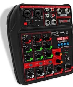 Mezclador de Audio 4 Canales 5 Core DJ Mesa de Mezclas