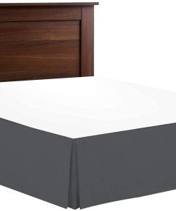 RAJVEER TEXTILE Falda de cama con esquinas -Gris