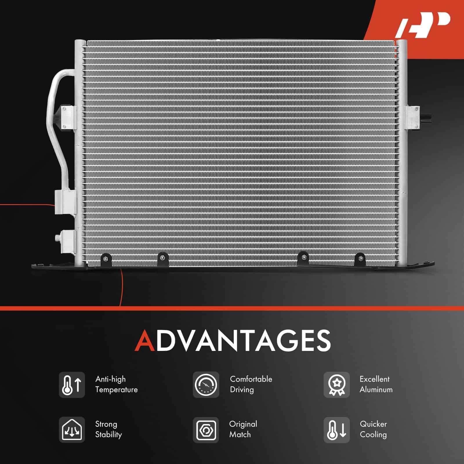 A-Premium Aire Acondicionado A/C Condensador Compatible con - Imagen 6