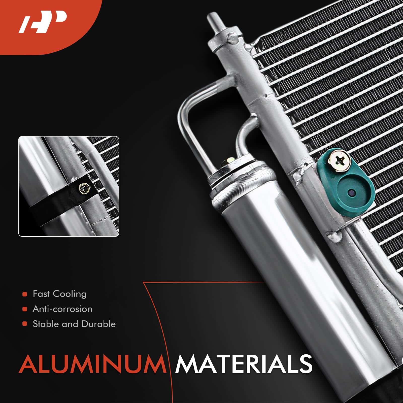 Condensador de Aire Acondicionado A-Premium Compatible con - Imagen 3