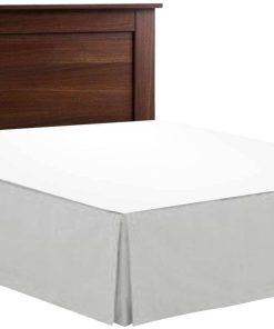 RAJVEER TEXTILE Falda de cama con esquina -Plata