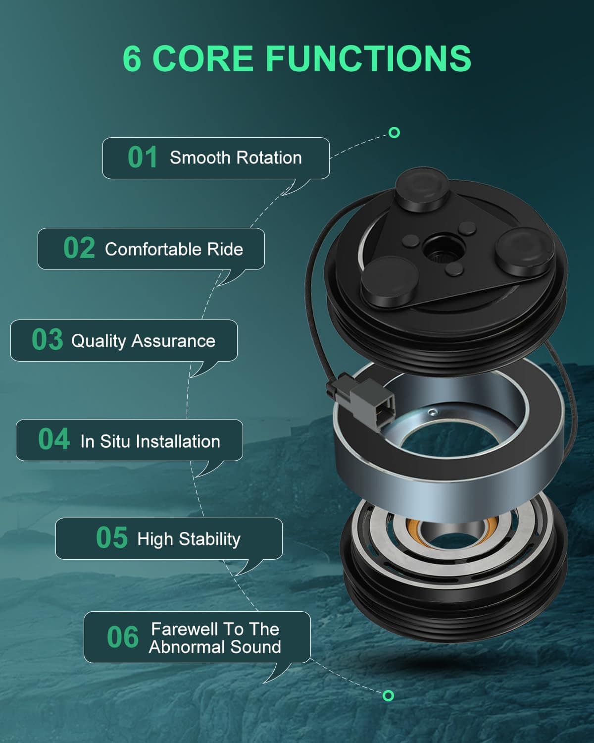Compresor de AC SCITOO para Saab 9-2X 2.5L 2005-2006 - Imagen 6