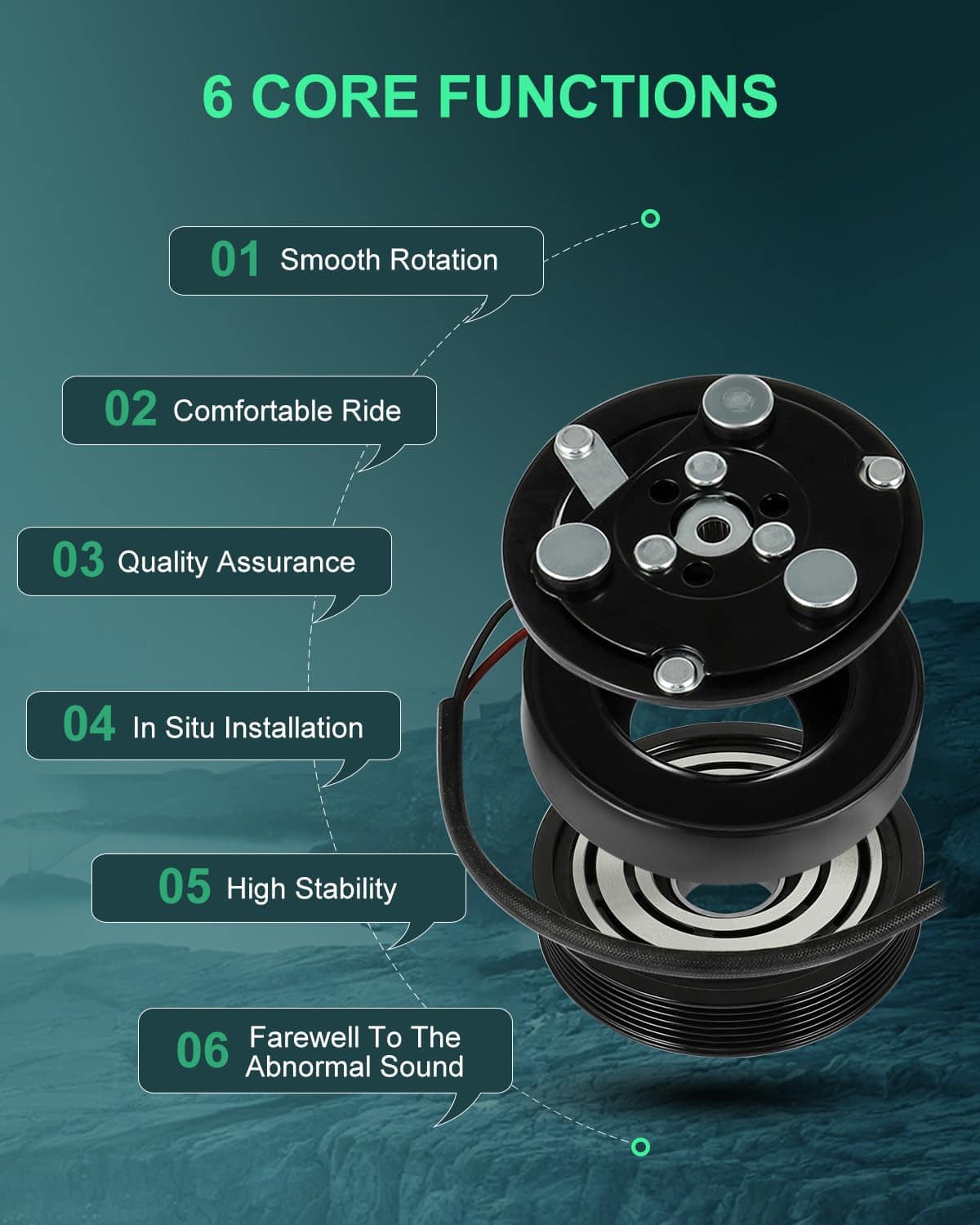 Compresor de AC SCITOO para Dodge Dakota 4.7L 2002-2003 CO - Imagen 6