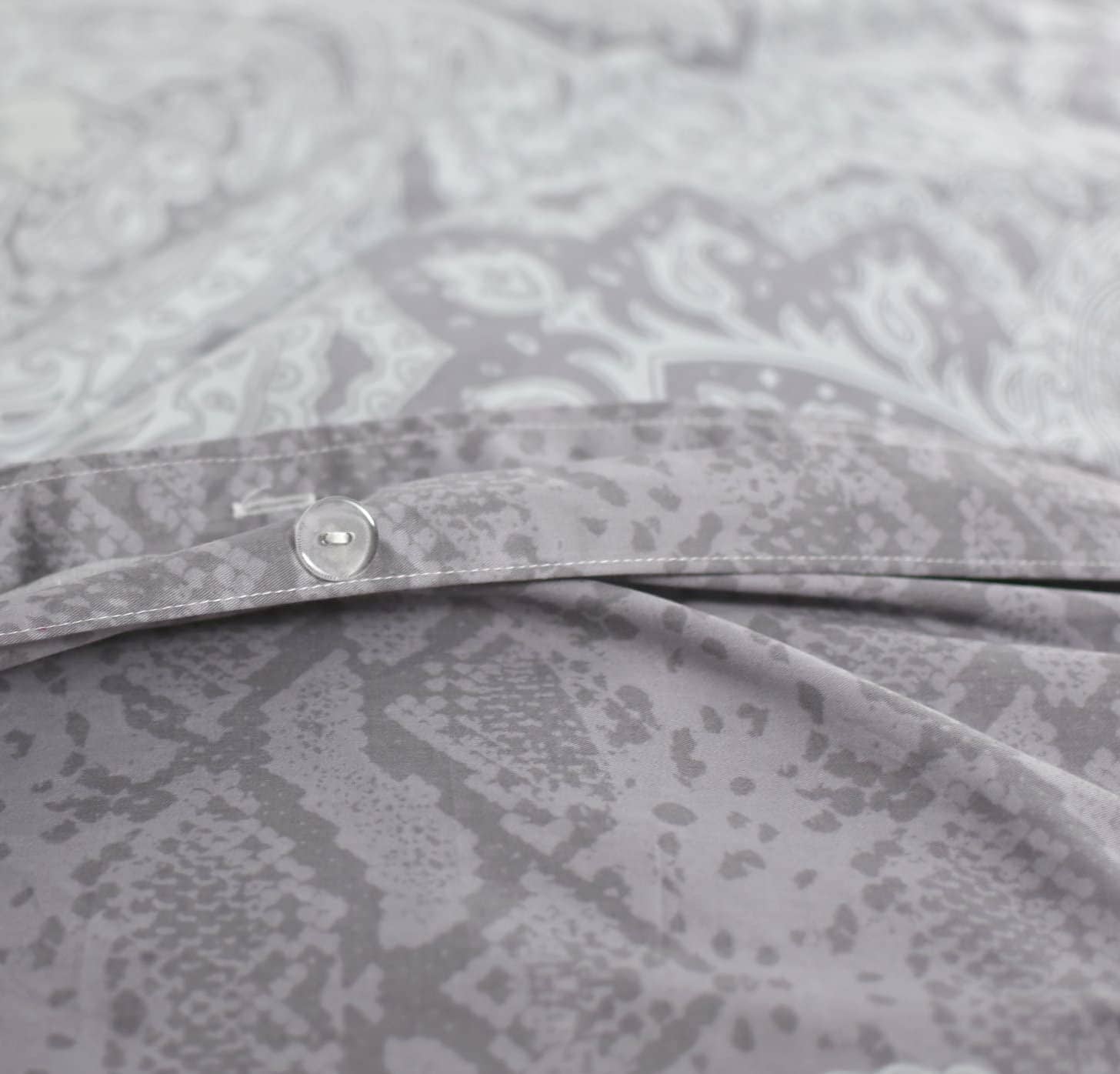 Eikei Lavender Lilac Bohemian Paisley Duvet Quilt Cover - Imagen 4