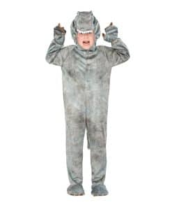 Disfraz de Dinosaurio Raptor Gris para Niños | Extra Grande