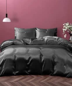 Juego de Sábana Ajustada y Funda de Edredón de Seda