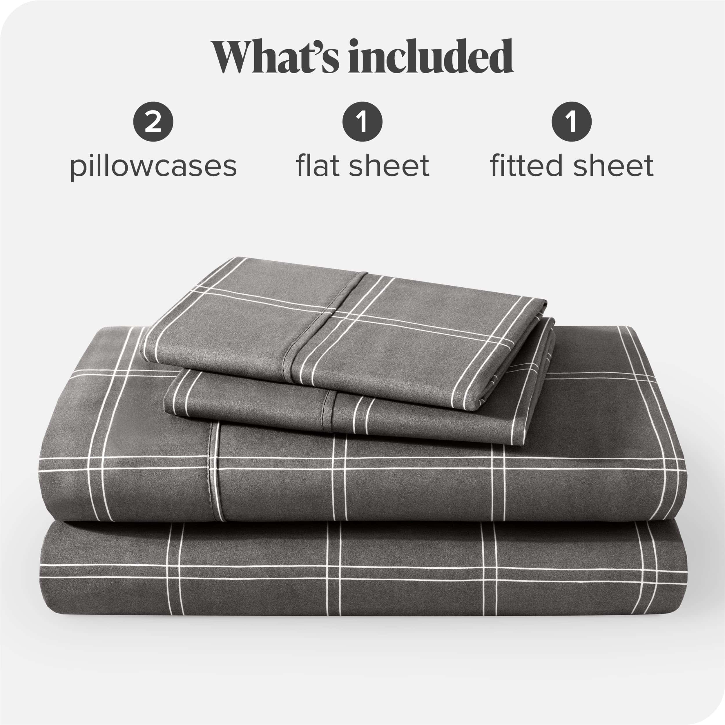 Juego de sábanas California King Bare Home - -Gris/Blanco - Imagen 9