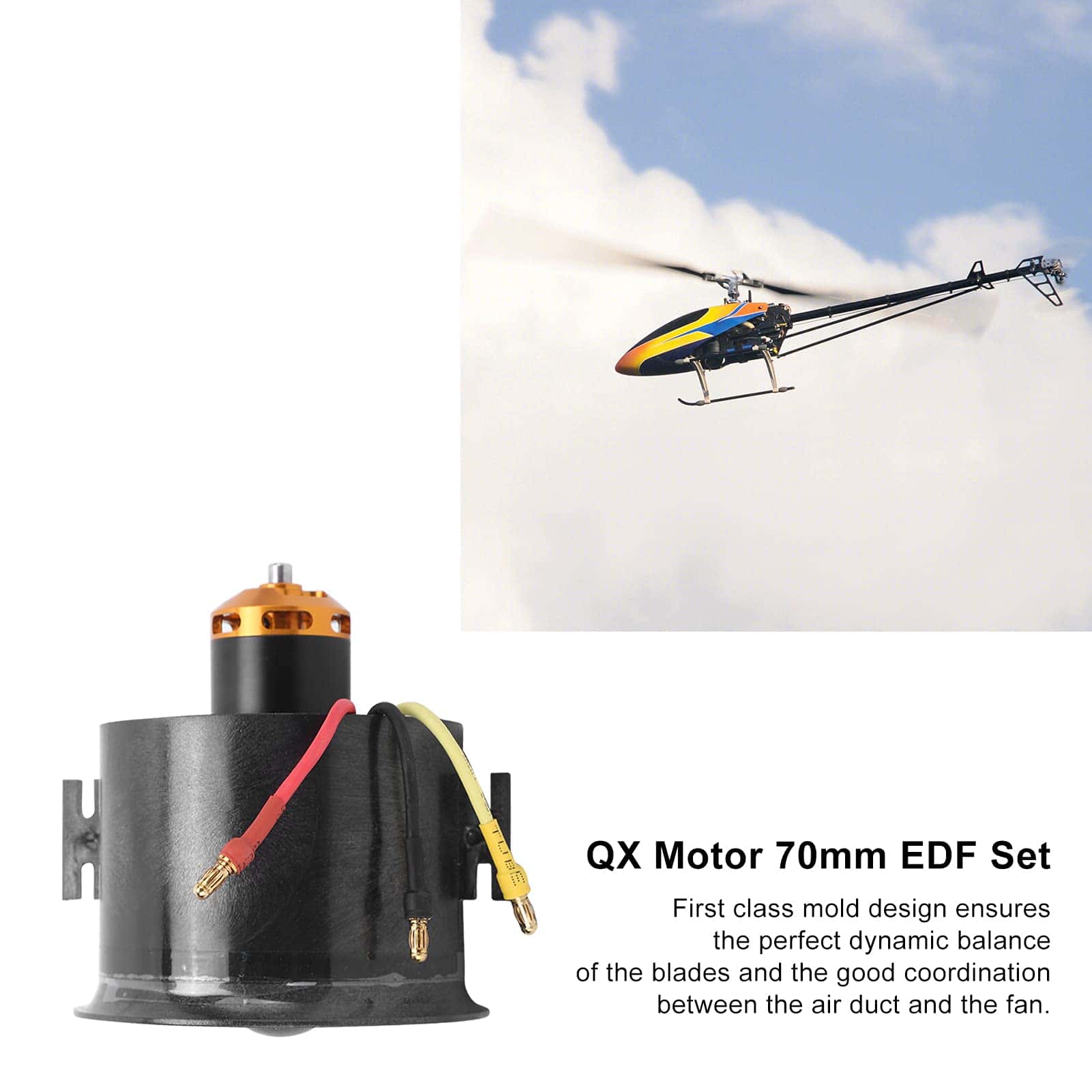 01 02 015 70mm EDF 3500KV Motor sin escobillas, Motor sin - Imagen 3