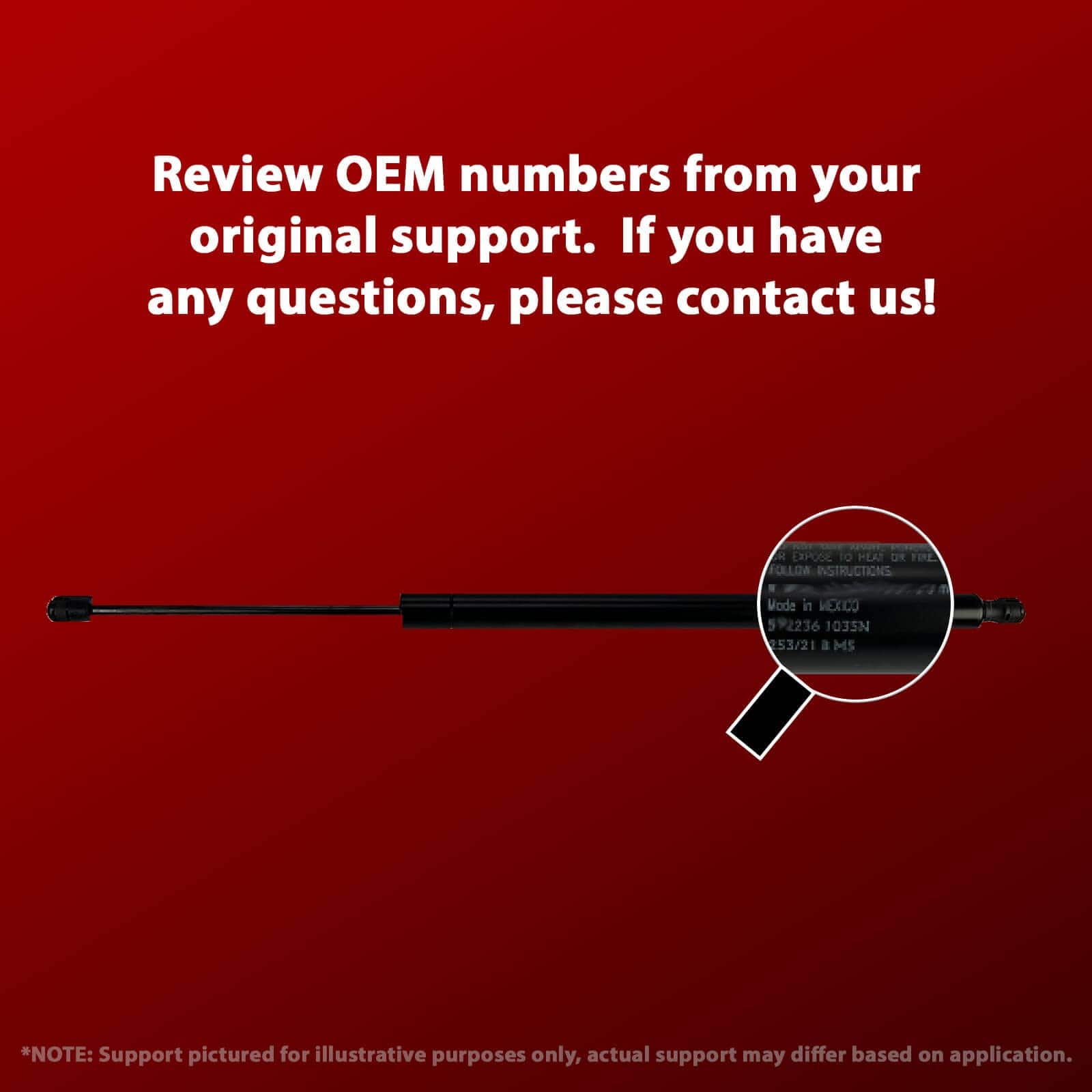 ¡Nuevo! Lift Supports Depot Qty (1) Reemplaza a 7043187 - Imagen 4