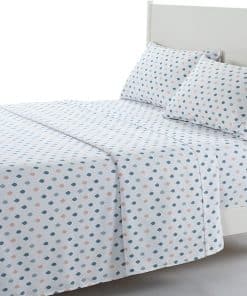 Juego de Sábanas de Microfibra Royal -Copos de Nieve