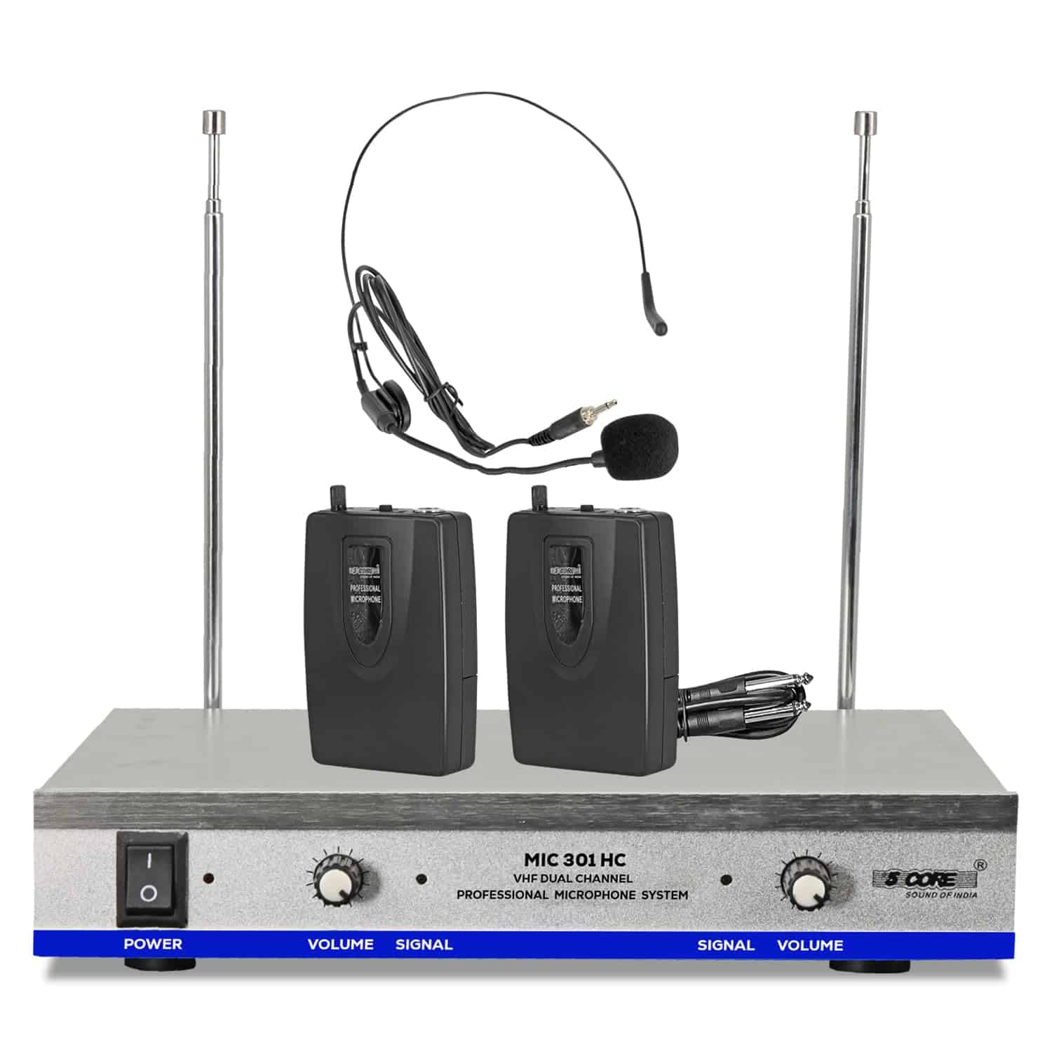 5 CORE Micrófono Inalámbrico de Mano Doble Micrófono de Dj