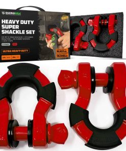 Rhino USA D Ring Super Shackles 70,548lb -Rojo (2PK)
