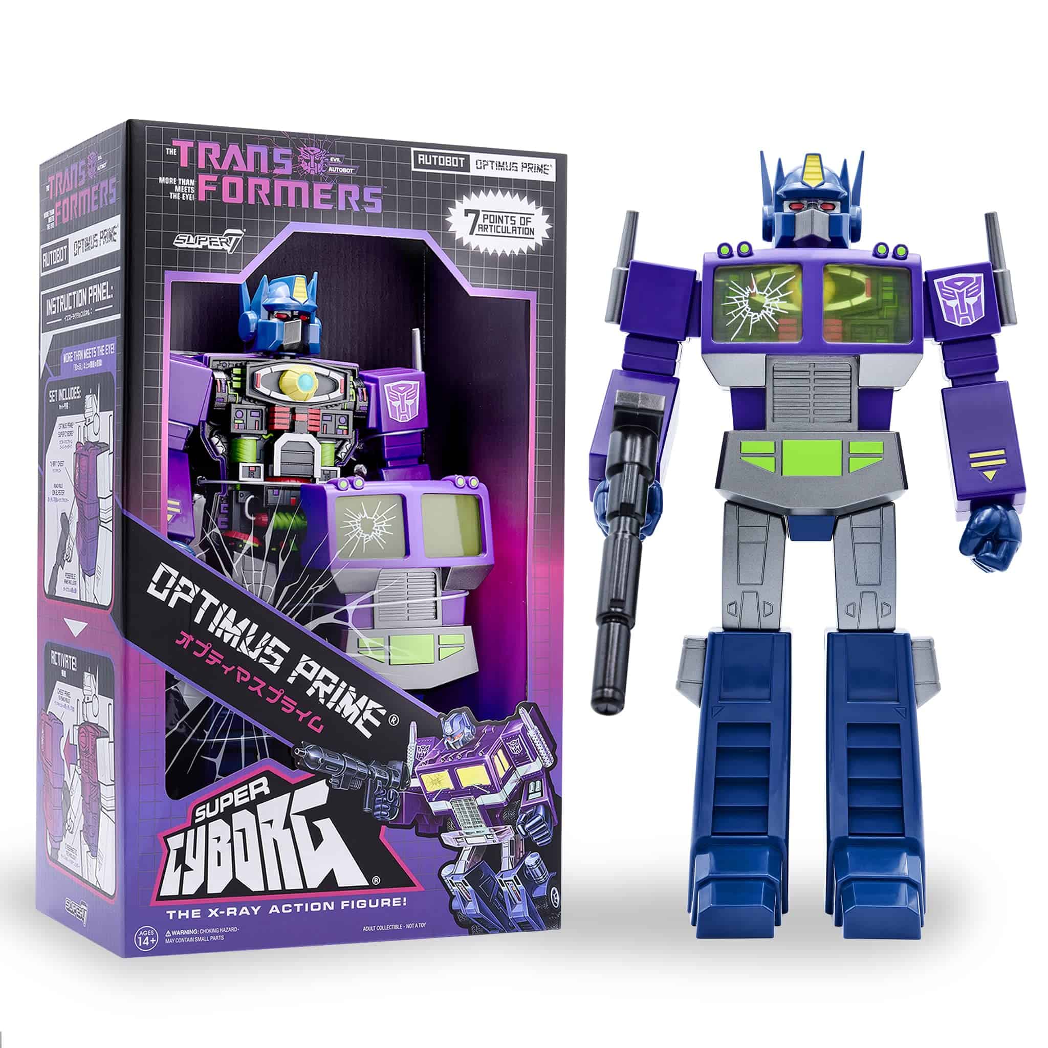 Super7 Transformers Optimus Prime (Shattered Glass Purple) - Imagen 9