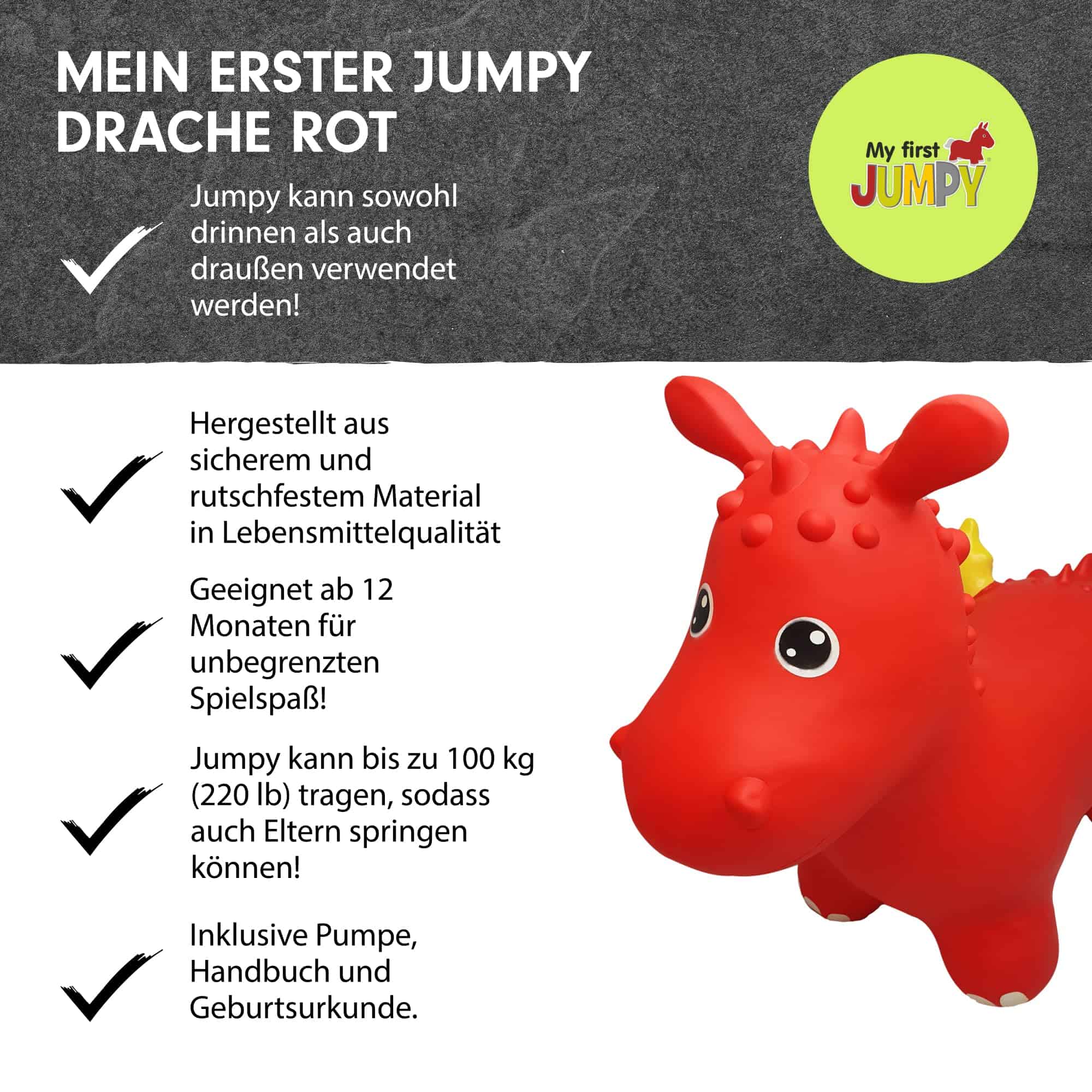 Juguete para niños - Saltador de animal inflable para niños - Imagen 5