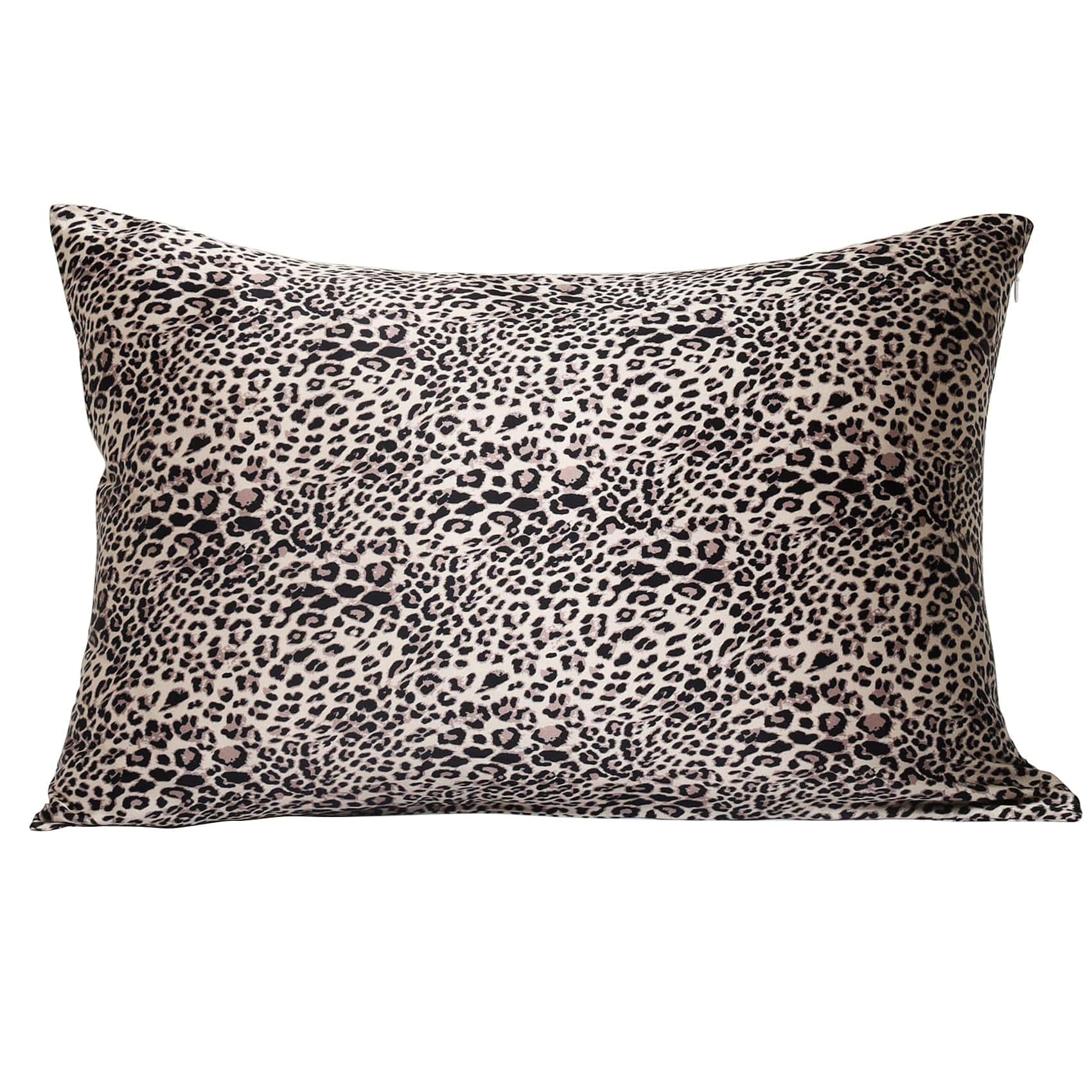 Funda de almohada de seda de leopardo marrón MANSPHIL