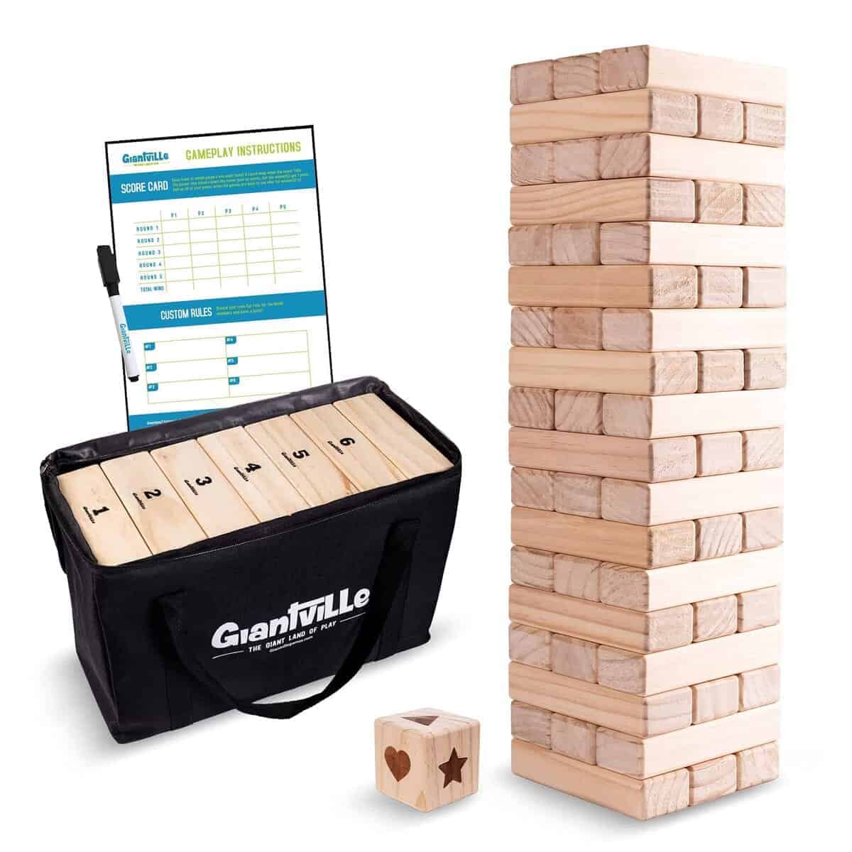 Juego de torres de madera Giantville Giant Tumbling -