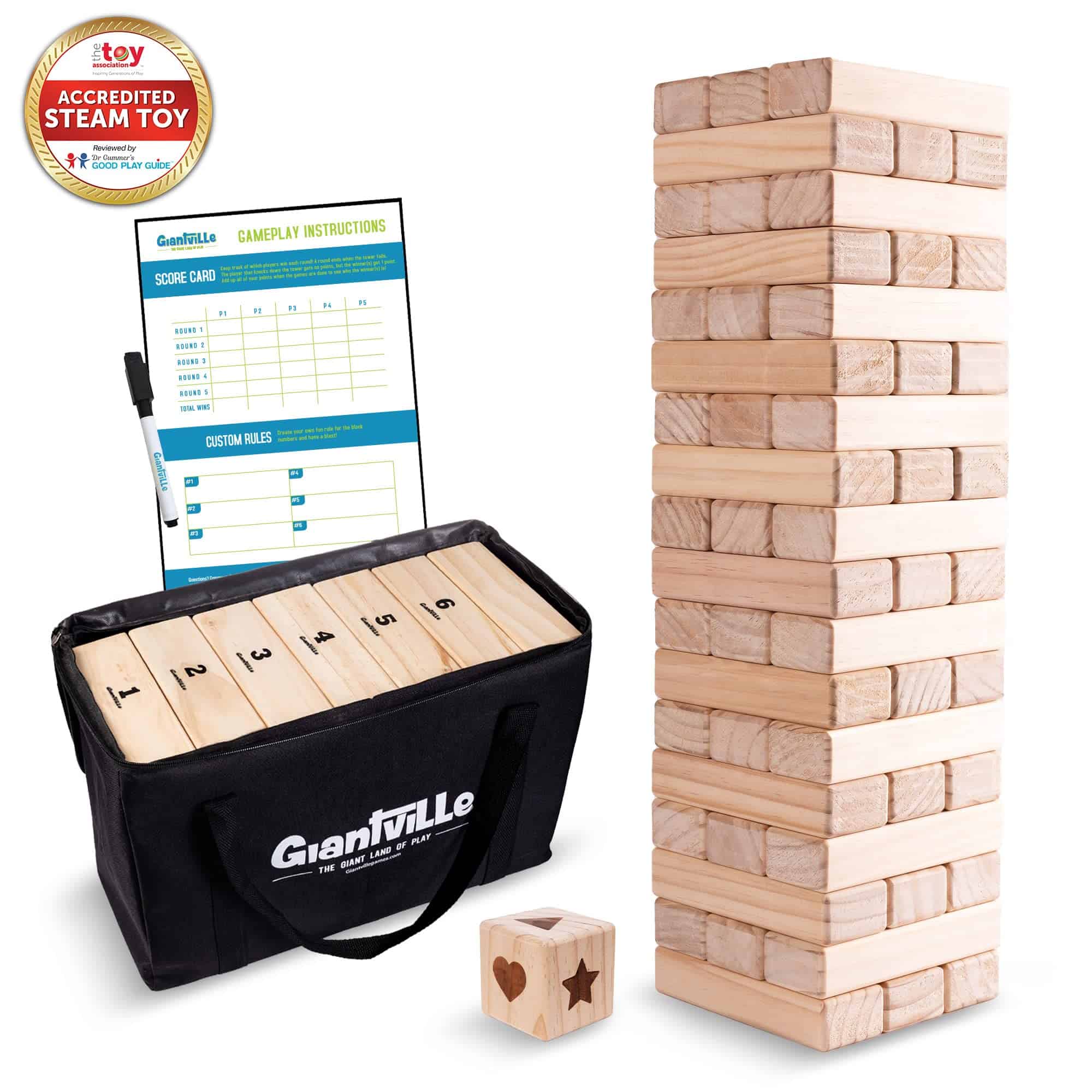 Juego de torres de madera Giantville Giant Tumbling - - Imagen 3