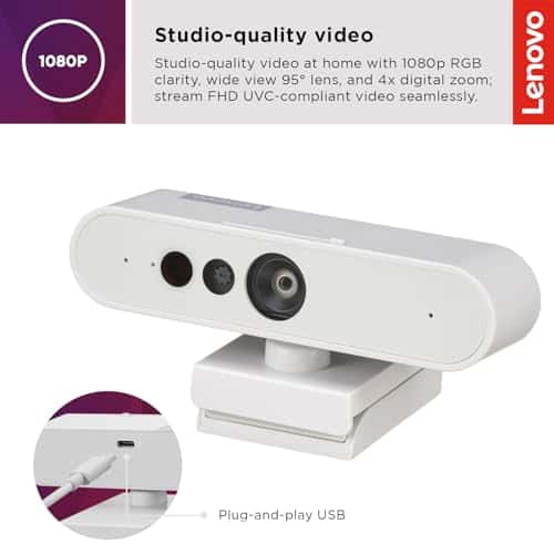 Webcam Lenovo HD 1080p (510 FHD) - Cámara para Monitor con - Imagen 3