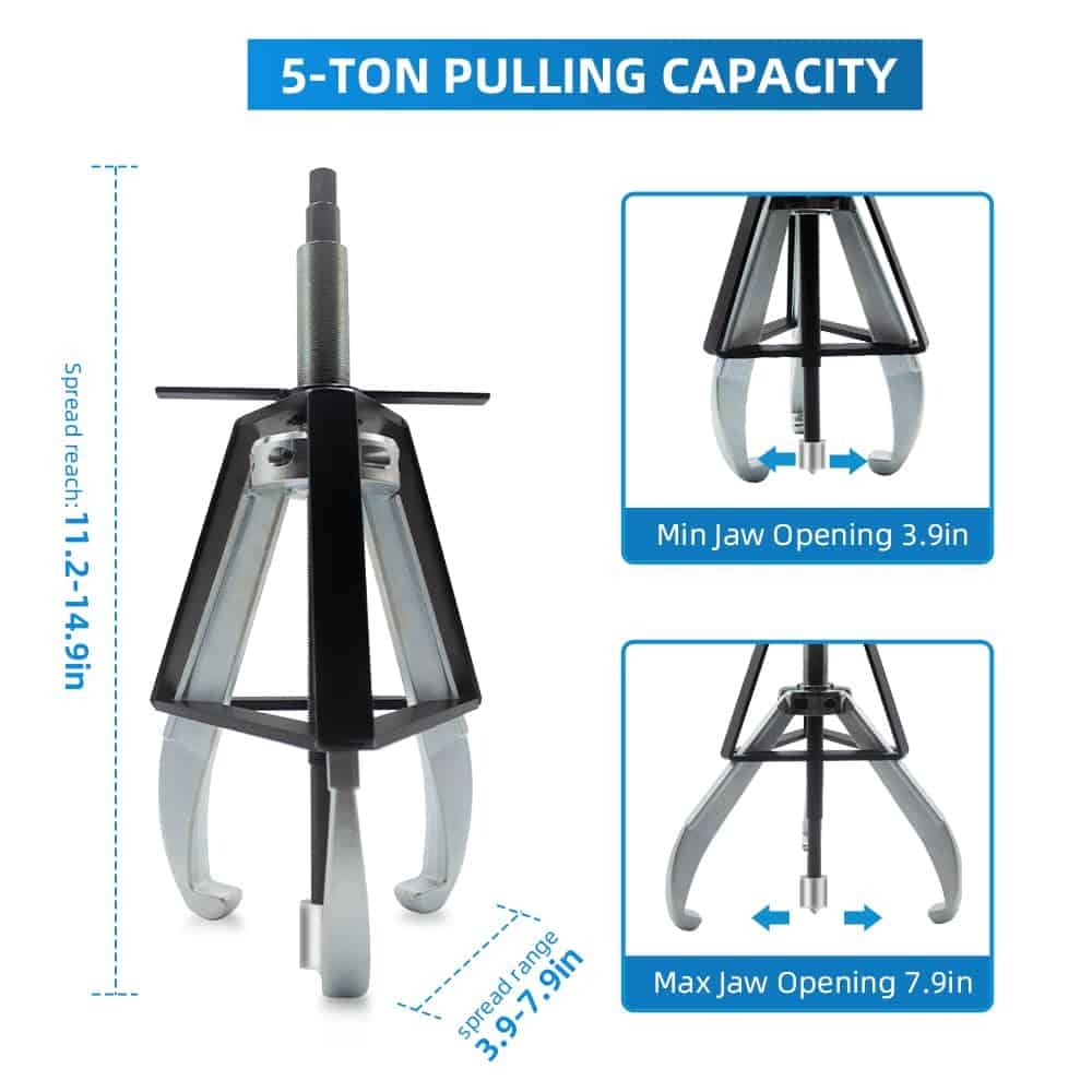 BESTOOL 3 Jaw Gear Puller, Herramienta de Extracción de 5 - Imagen 3