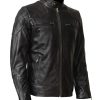 Chaqueta de Cuero para Moto de Hombre David Beckham Cowhide