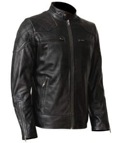 Chaqueta de Cuero para Moto de Hombre David Beckham Cowhide