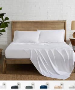 Juego de Sábanas Coldest 100% Orgánicas de -Blanco