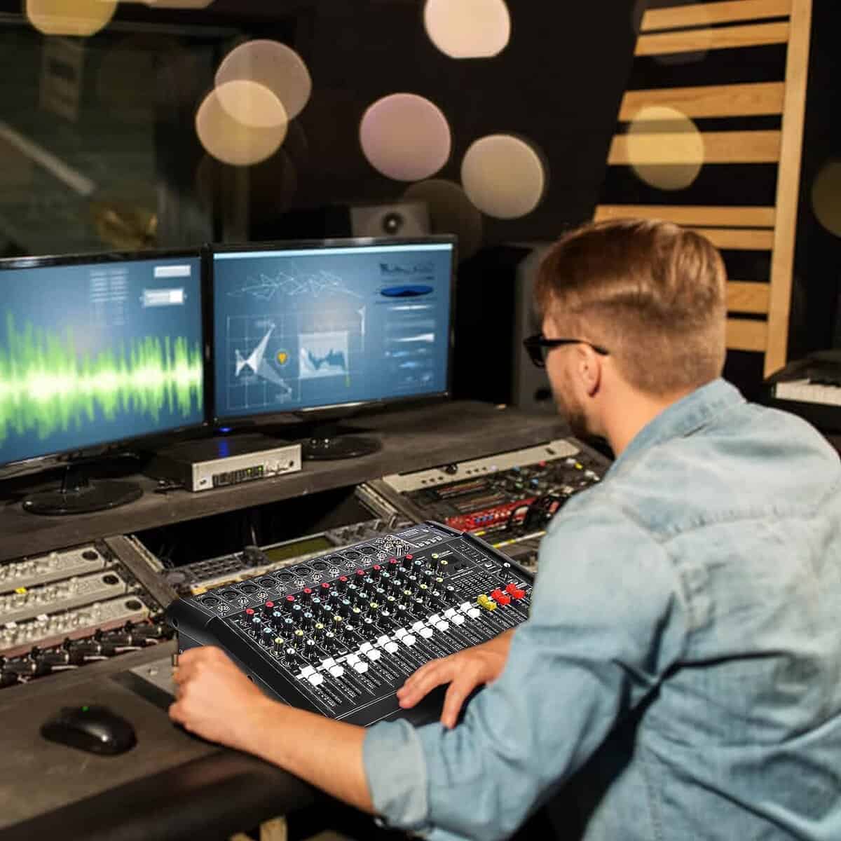 WWahuayuan 8/10/12 Mezcladora de Audio de Canal Profesional - Imagen 8