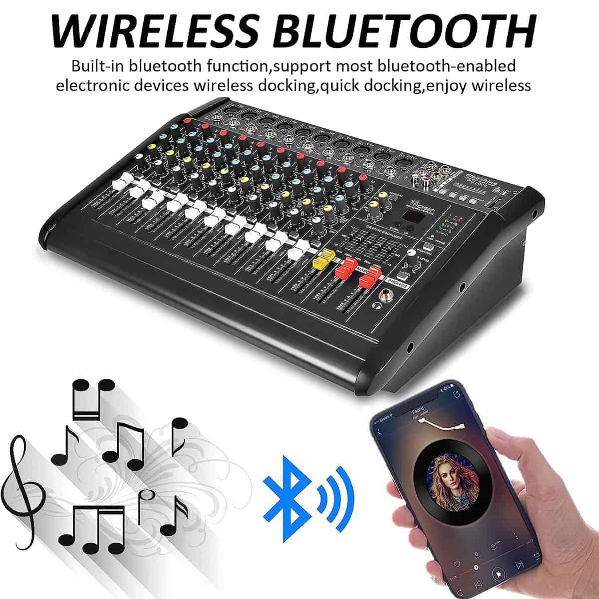 WWahuayuan 8/10/12 Mezcladora de Audio de Canal Profesional - Imagen 6