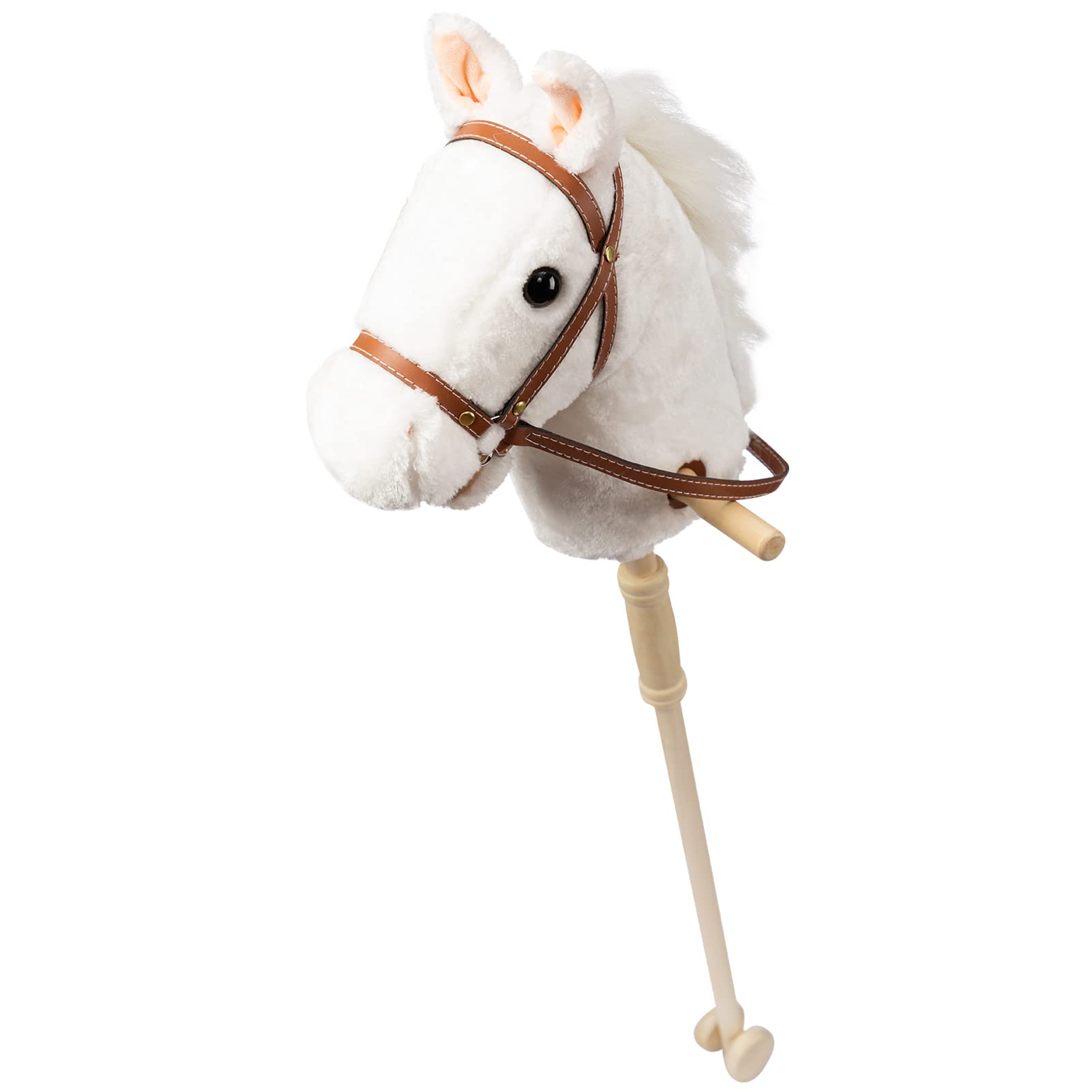 Caballo de Palo de Felpa HollyHOME Hecho a -Blanco - Imagen 9