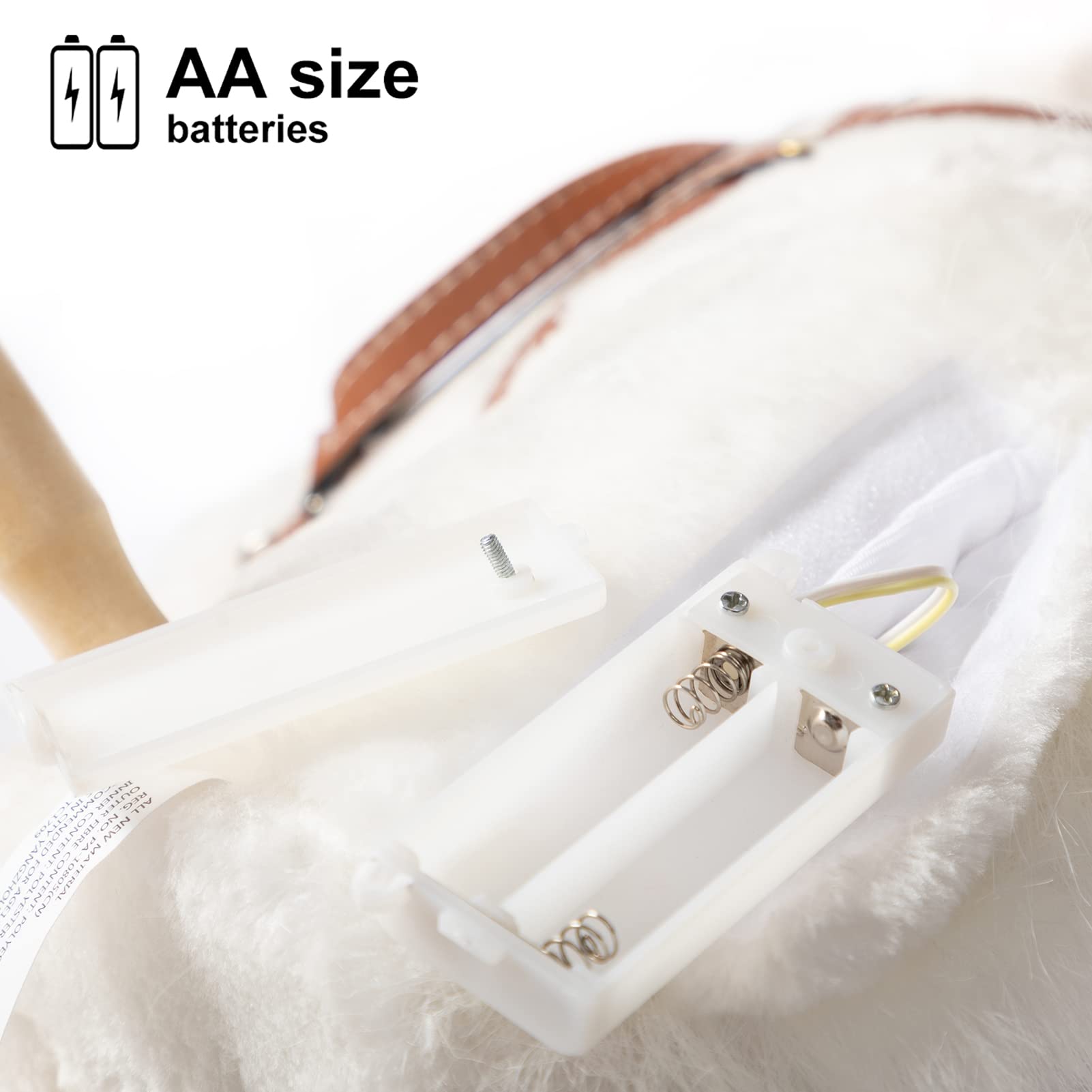 Caballo de Palo de Felpa HollyHOME Hecho a -Blanco - Imagen 7