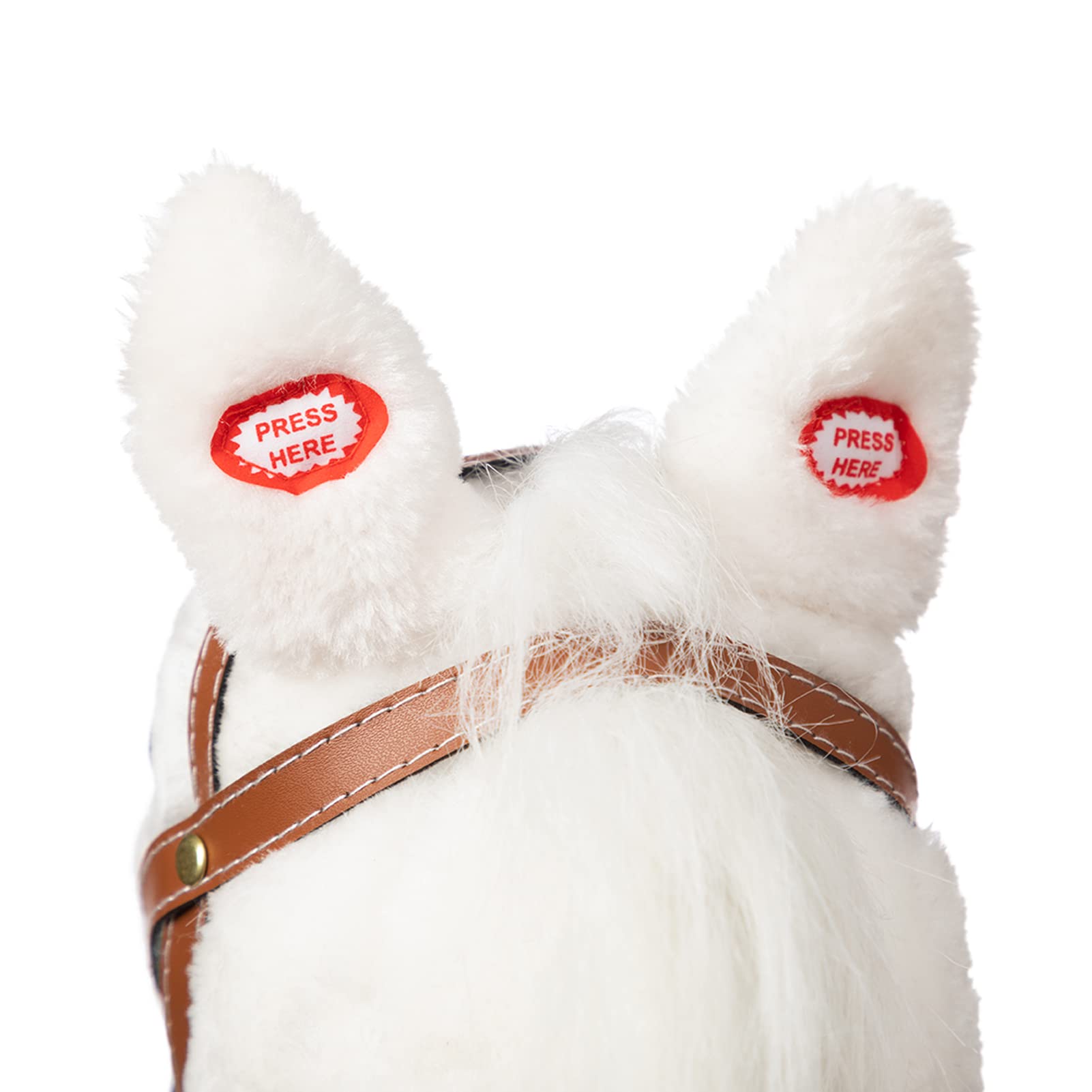 Caballo de Palo de Felpa HollyHOME Hecho a -Blanco - Imagen 8