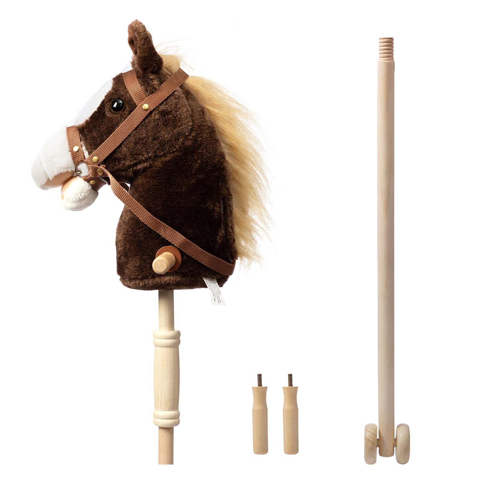 Caballo de Palo de HollyHOME de Peluche Hecho a Mano en un - Imagen 5