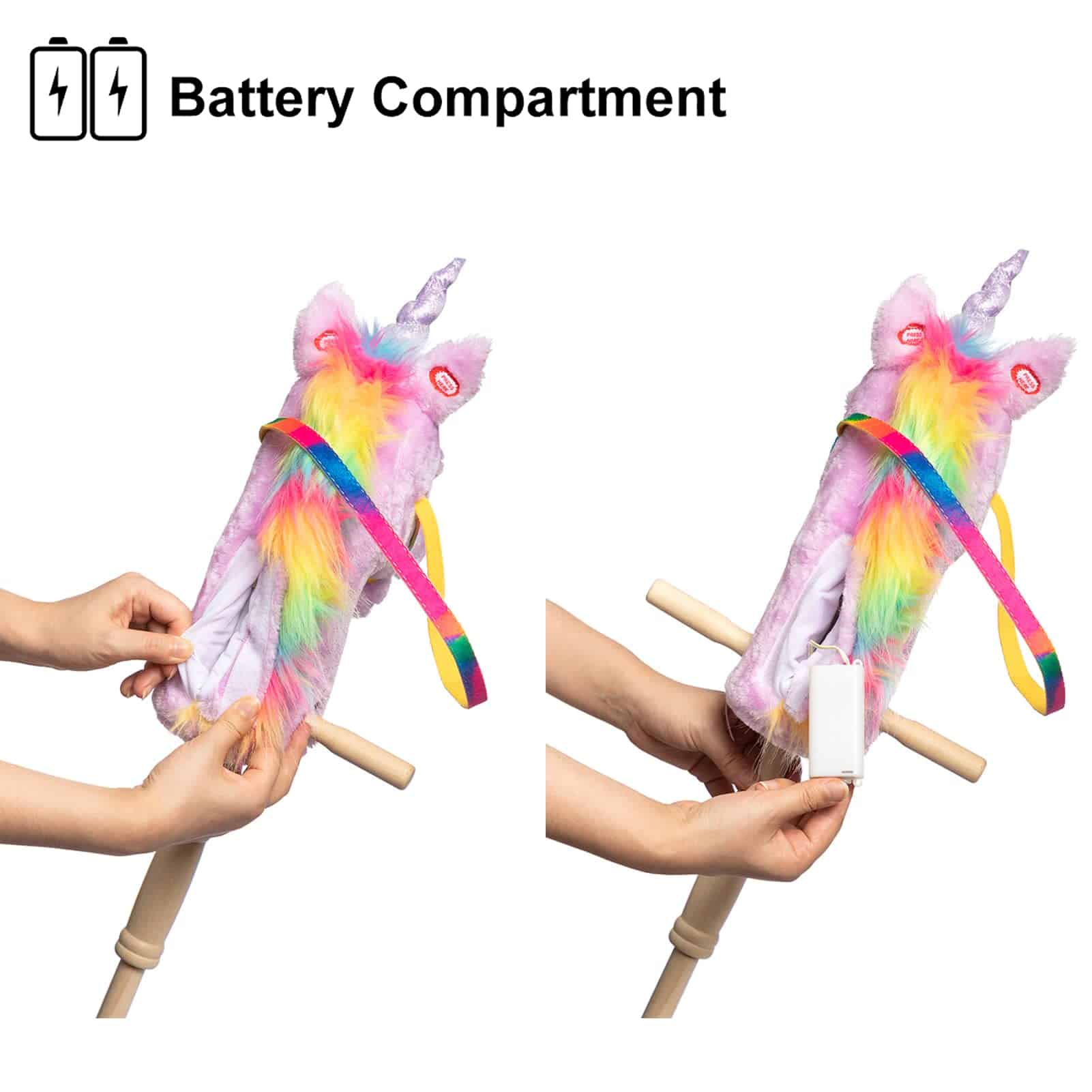 Caballo de Palo Unicornio HollyHOME Hecho a Mano en un - Imagen 6