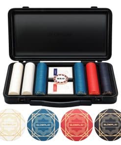 Set de fichas de póker de cerámica SLOWPLAY -Fichas en blanc