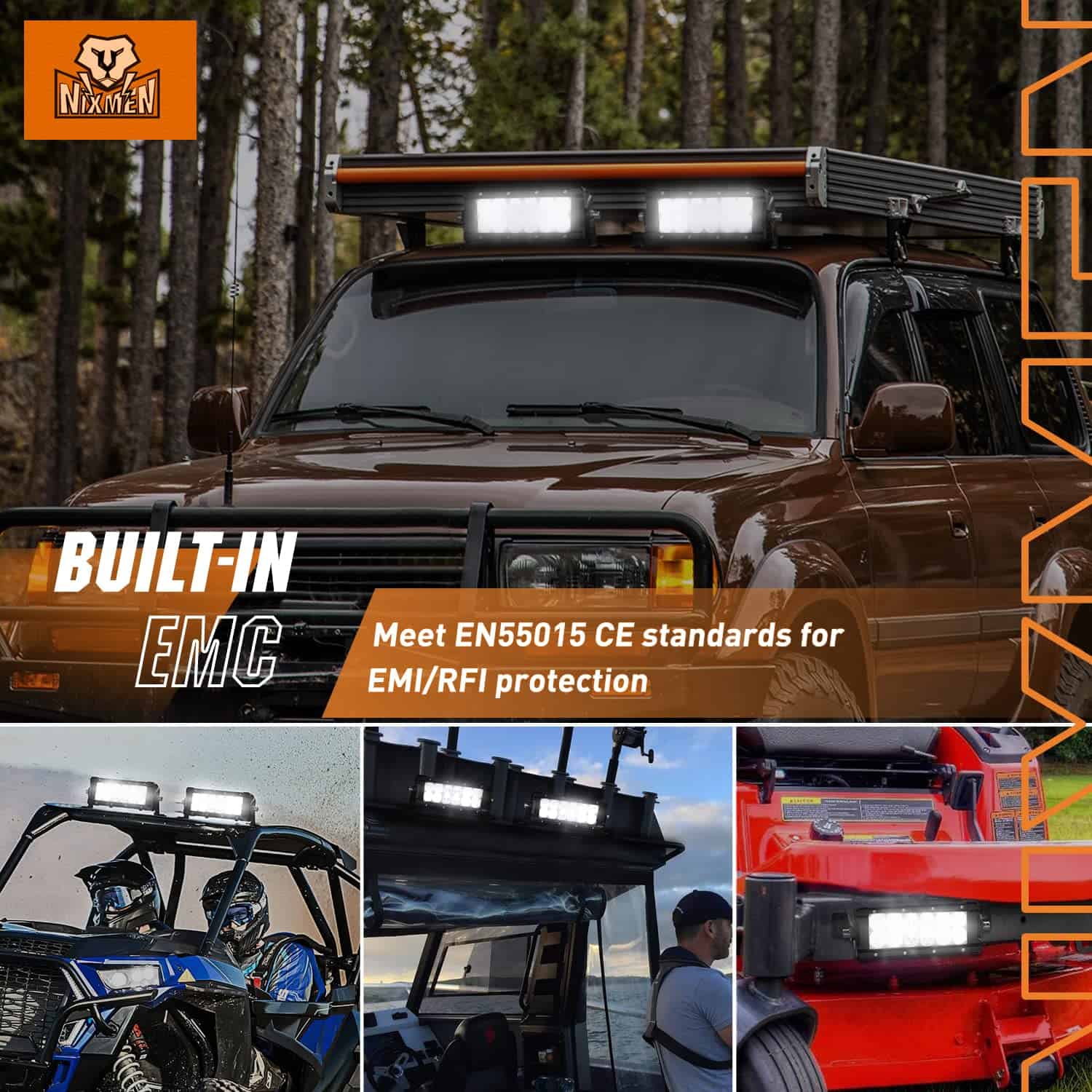 Nilight Barra de Luz LED de 7.6 Pulgadas 2PCS 60W Combo de - Imagen 8