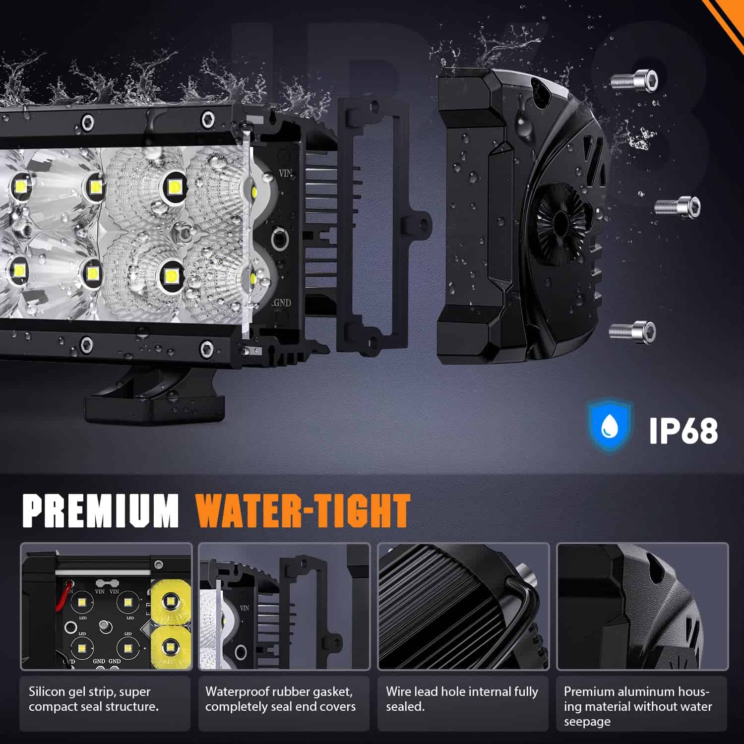 Nilight Barra de Luz LED de 7.6 Pulgadas 2PCS 60W Combo de - Imagen 6