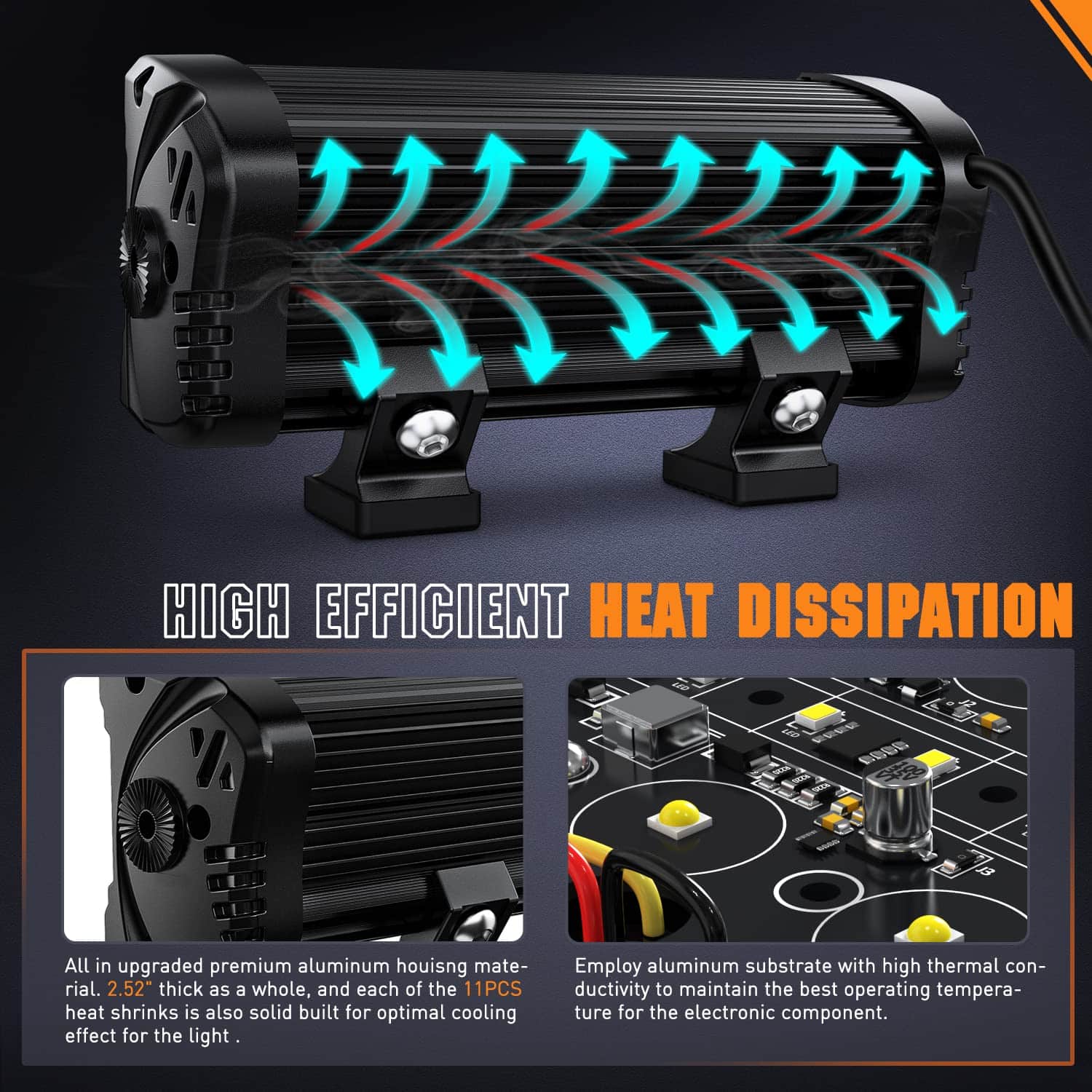 Nilight Barra de Luz LED de 7.6 Pulgadas 2PCS 60W Combo de - Imagen 9