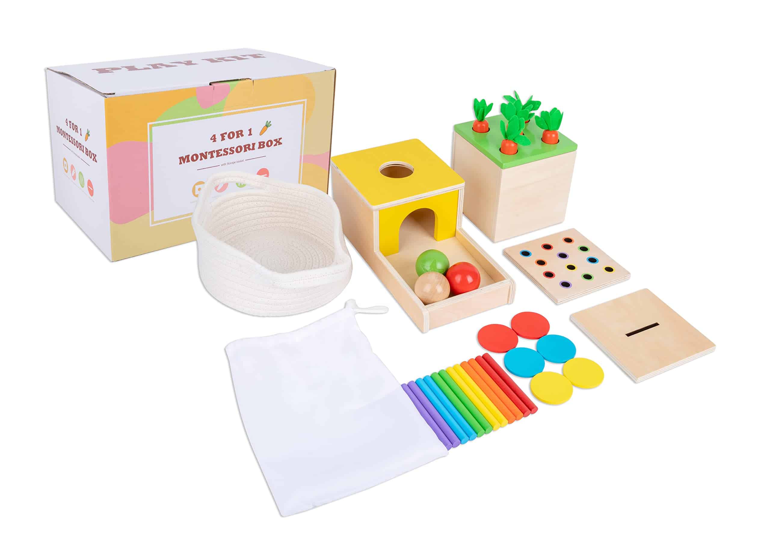 Juguetes Montessori para Bebés de 1+ Año, Kit de Juegos que