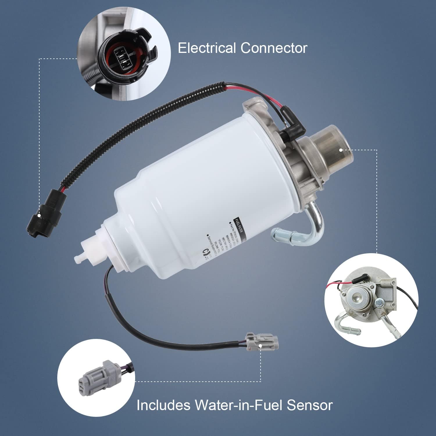 Filtro de combustible BUSIDN TP3018 con conjunto de cabezal - Imagen 3