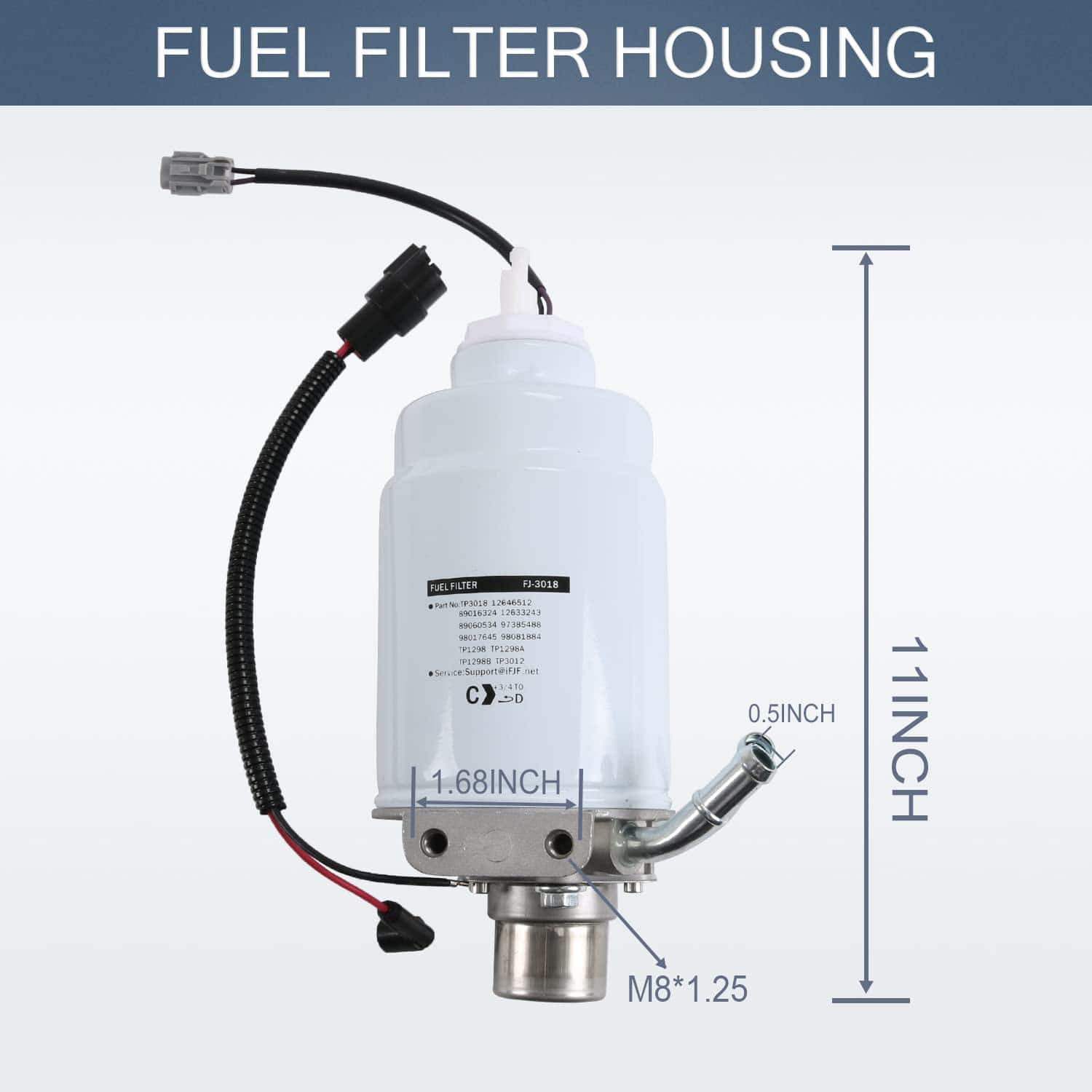 Filtro de combustible BUSIDN TP3018 con conjunto de cabezal - Imagen 4