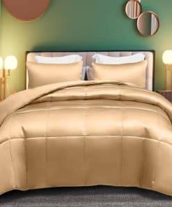 Edredón de Seda Satinada de Lujo - Puntada en Cuadros -